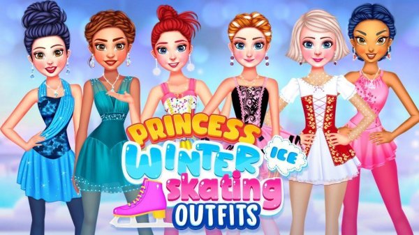 Princess Winter Ice Skating Outfits Dress Up Game