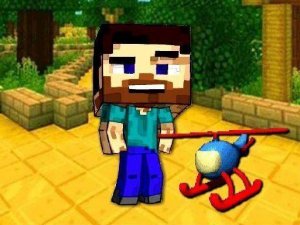 Mineblock Helicopter Adventure: Online Flying Puzzle Game