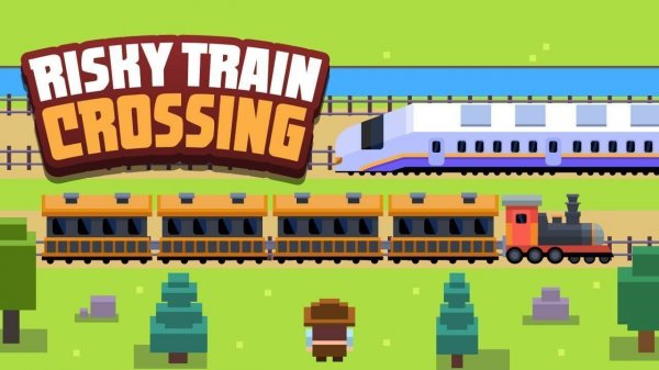 Risky Train Crossing Game: Train Track Challenge